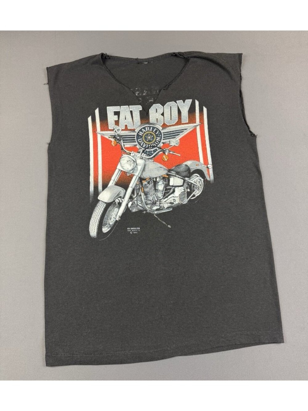 Rare Vintage 90s 3d Emblem Harley Davidson Fat Boy Biker Little Nashville Truck